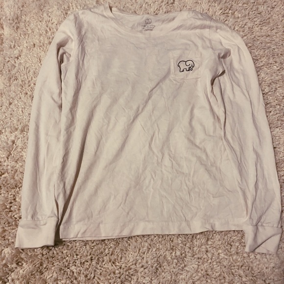 ivory ella cream long sleeve with purple logo ! - Picture 2 of 2
